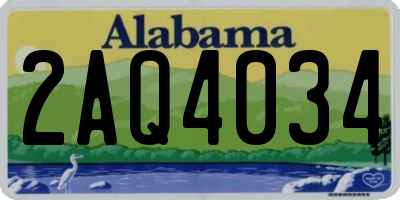 AL license plate 2AQ4034