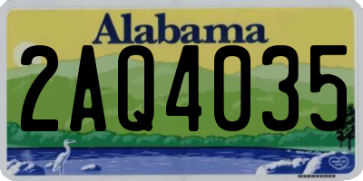 AL license plate 2AQ4035
