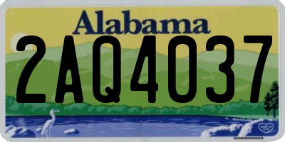 AL license plate 2AQ4037