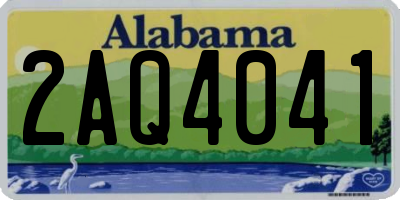 AL license plate 2AQ4041
