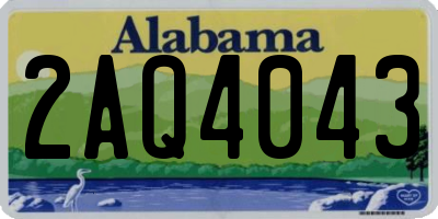 AL license plate 2AQ4043