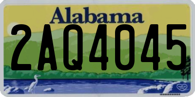AL license plate 2AQ4045