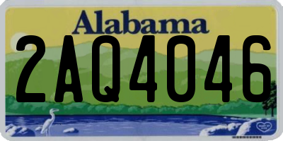AL license plate 2AQ4046