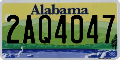 AL license plate 2AQ4047