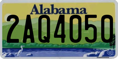 AL license plate 2AQ4050