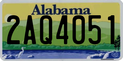 AL license plate 2AQ4051