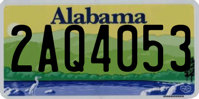 AL license plate 2AQ4053