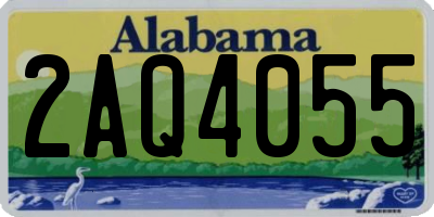 AL license plate 2AQ4055