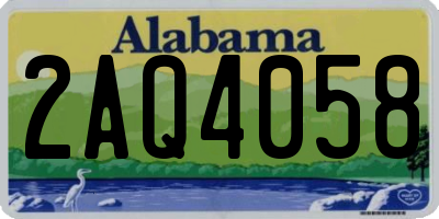 AL license plate 2AQ4058