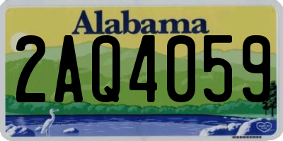 AL license plate 2AQ4059