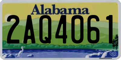 AL license plate 2AQ4061