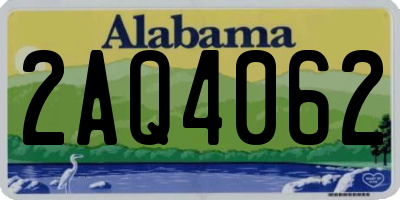 AL license plate 2AQ4062