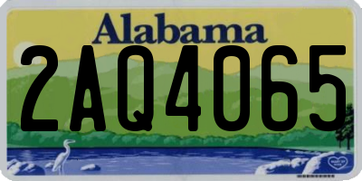 AL license plate 2AQ4065
