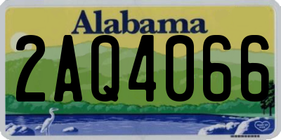 AL license plate 2AQ4066