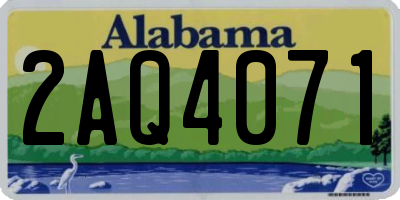 AL license plate 2AQ4071