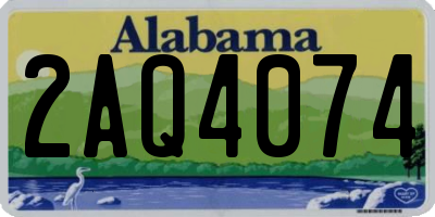 AL license plate 2AQ4074