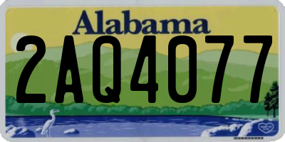 AL license plate 2AQ4077
