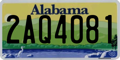 AL license plate 2AQ4081
