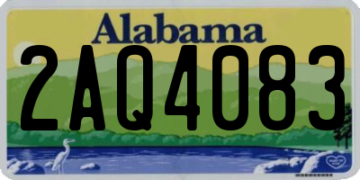 AL license plate 2AQ4083