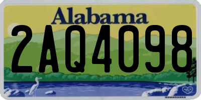 AL license plate 2AQ4098