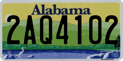 AL license plate 2AQ4102