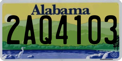 AL license plate 2AQ4103