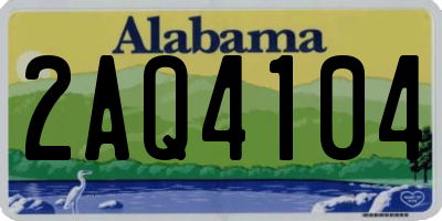 AL license plate 2AQ4104