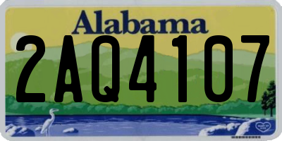 AL license plate 2AQ4107
