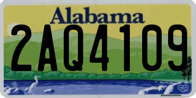 AL license plate 2AQ4109