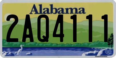 AL license plate 2AQ4111