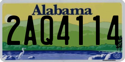 AL license plate 2AQ4114
