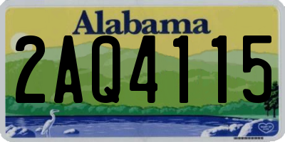 AL license plate 2AQ4115