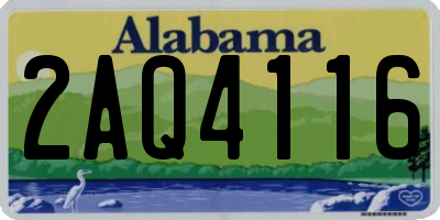 AL license plate 2AQ4116