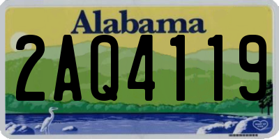 AL license plate 2AQ4119