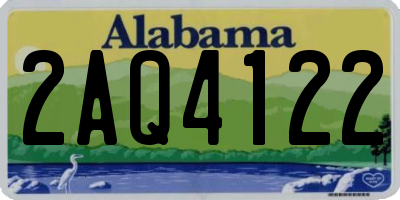 AL license plate 2AQ4122