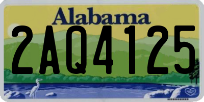 AL license plate 2AQ4125