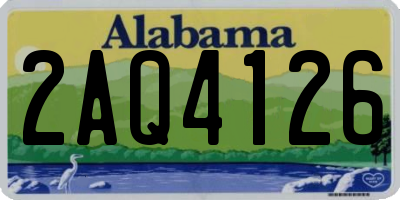 AL license plate 2AQ4126