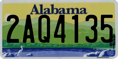AL license plate 2AQ4135