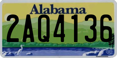 AL license plate 2AQ4136