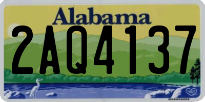 AL license plate 2AQ4137