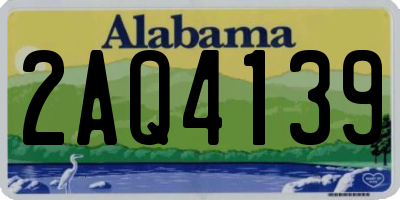 AL license plate 2AQ4139