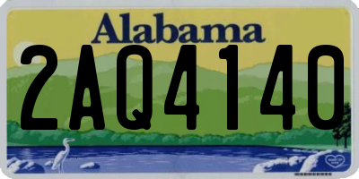 AL license plate 2AQ4140