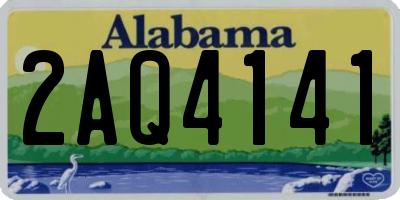 AL license plate 2AQ4141