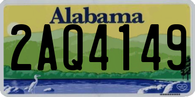 AL license plate 2AQ4149