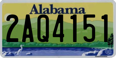 AL license plate 2AQ4151