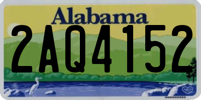 AL license plate 2AQ4152