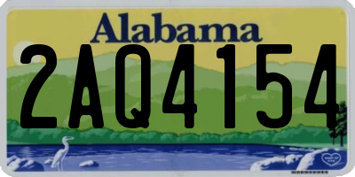 AL license plate 2AQ4154