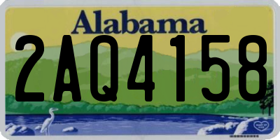 AL license plate 2AQ4158