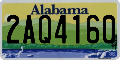 AL license plate 2AQ4160