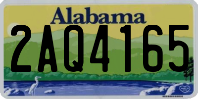 AL license plate 2AQ4165